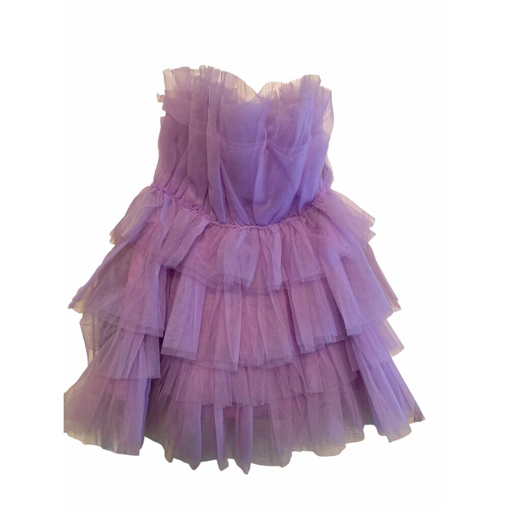 Lavender Mable Aileen Ruffle Mini Dress - Size S - Picture 10 of 10